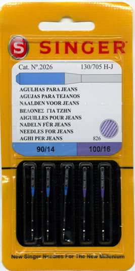 Aghi Per Macchina Da Cucire Hemline Per Jeans - Misura 100/16, Confezione Da 5, Per Tessuti Pesanti E Denim